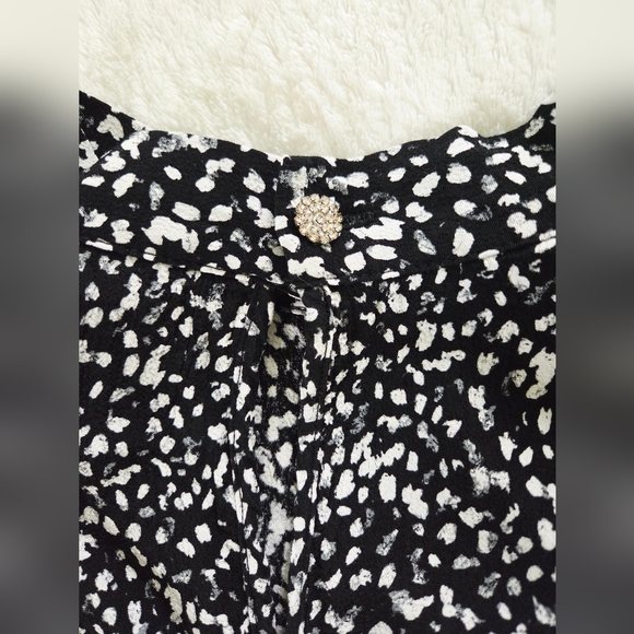 ZARA ✨️ Black and White Patterned Mini Women's Dress Size M - Picture 6 of 11